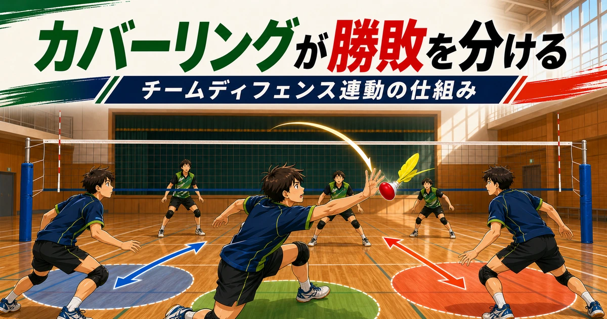 「【守備論】カバーリングが勝敗を分ける｜チームディフェンス連動の仕組みを解説」の内容を伝えるアイキャッチ